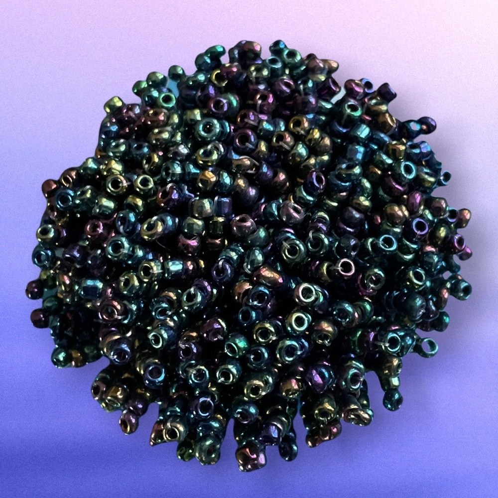 💖 Iridescent Beaded Cluster Statement Ring 💖